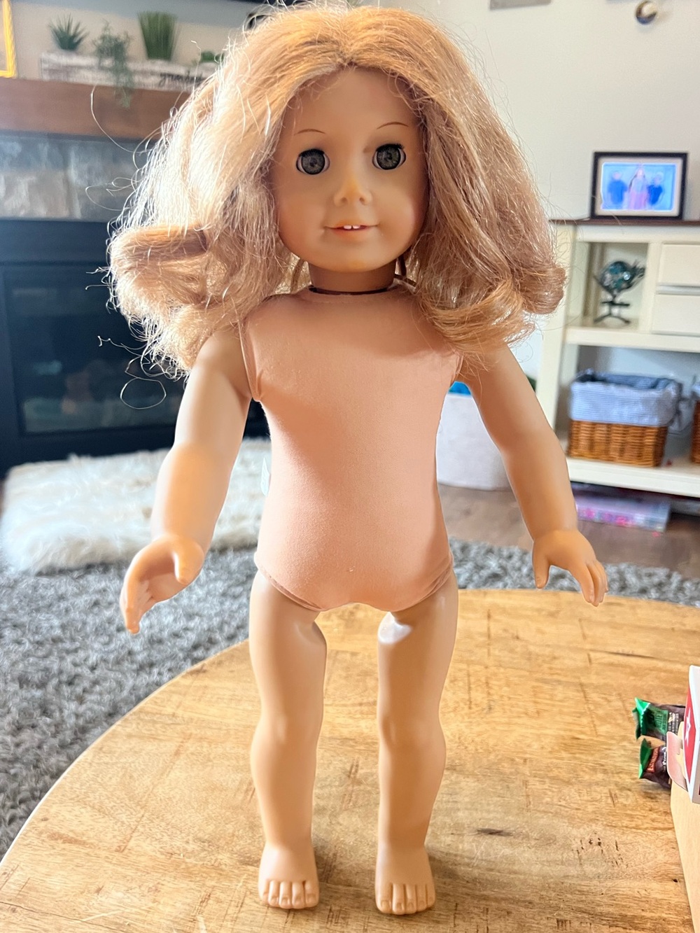 American Girl 18” Doll brown eyes wavy hair